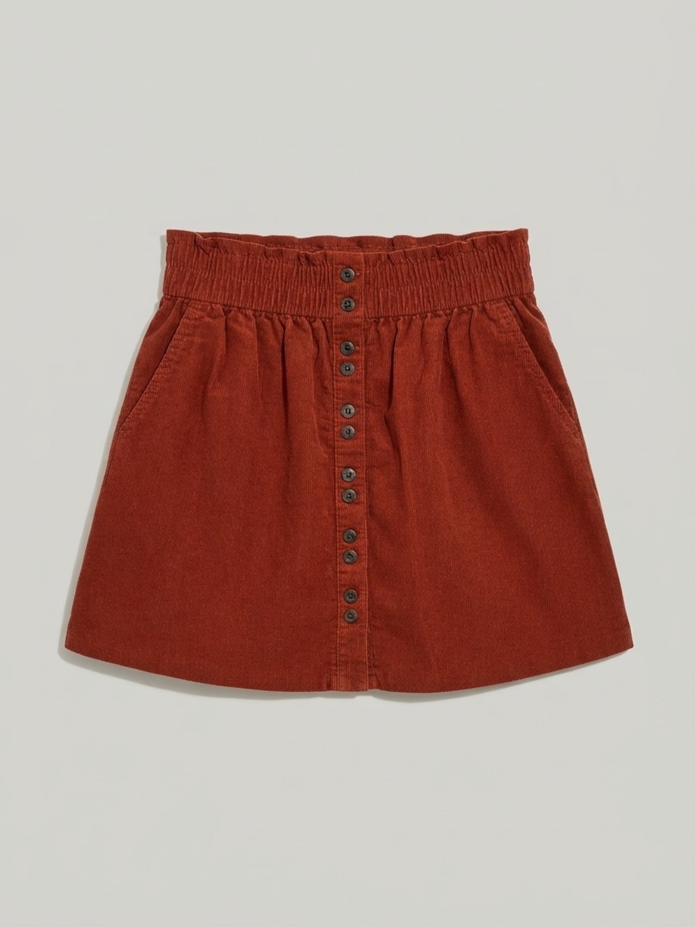Madewell Rust Brown Corduroy Mini Skirt NWT Size M